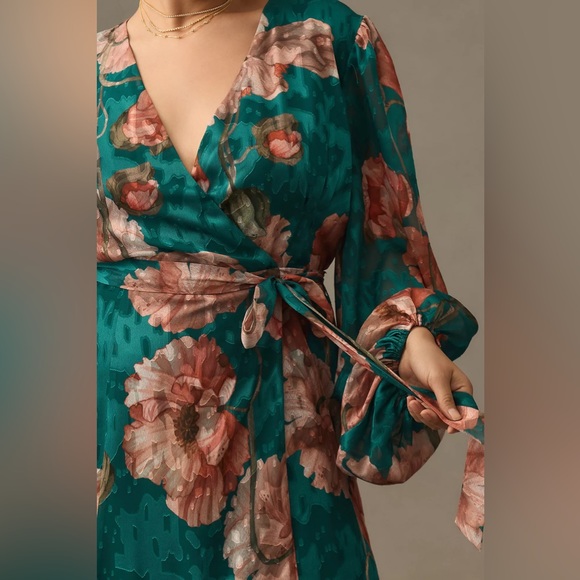 Anthropologie Hutch V-Neck Textured Wrap Dress - Picture 6 of 10